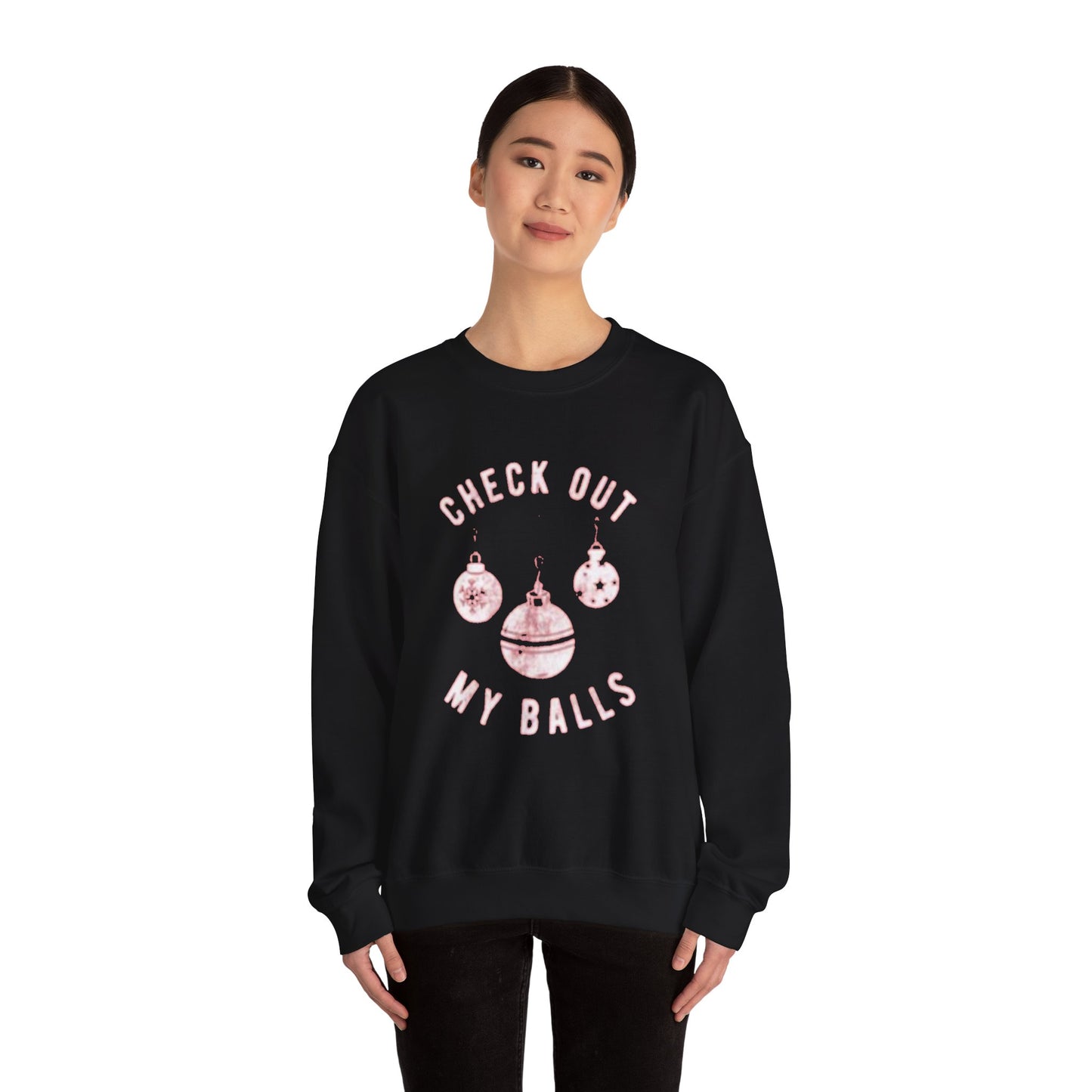 Check out my balls Unisex Crewneck Sweatshirt - 'Most Likely to Call Santa Bruh' Christmas Design