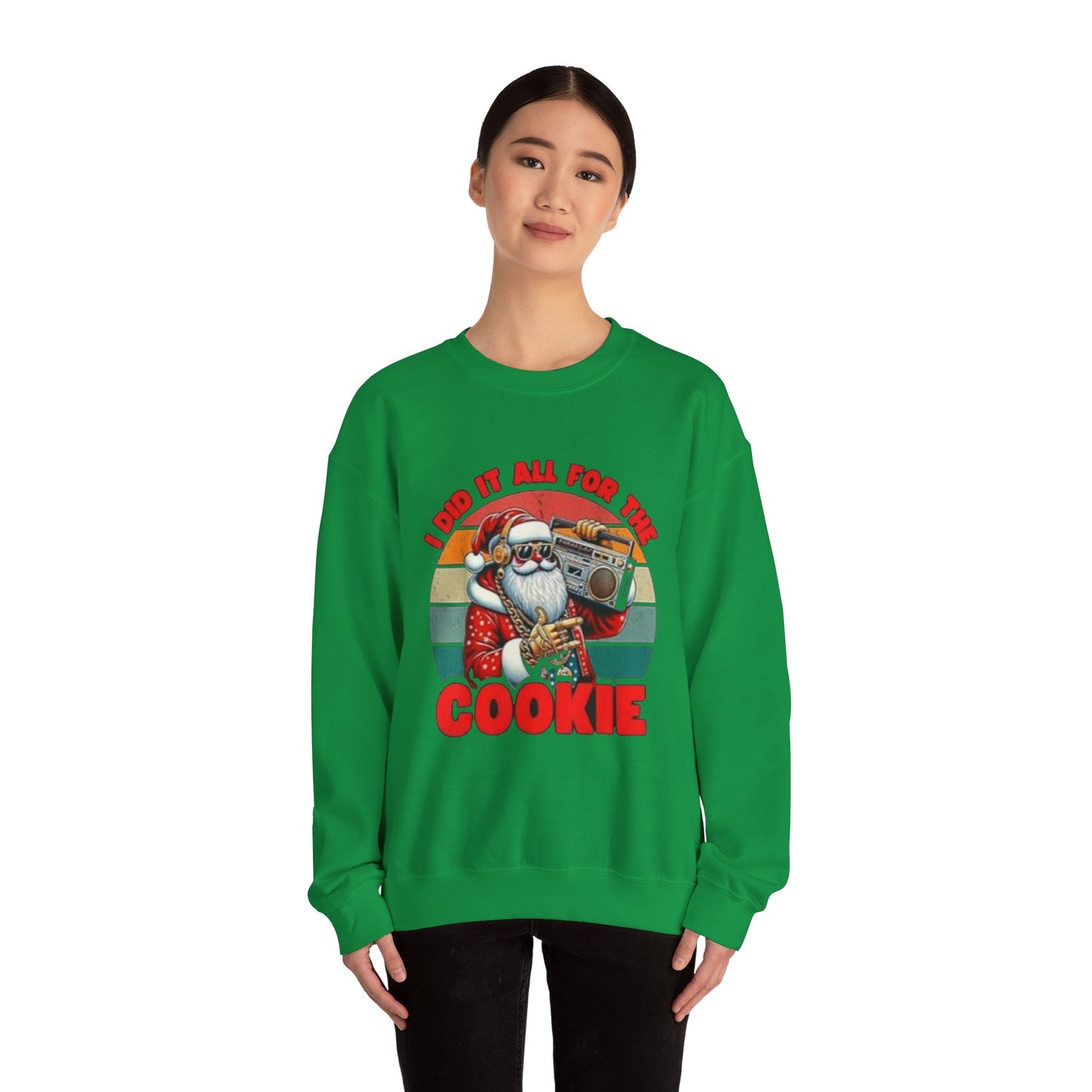 I did it all for the cookie Unisex Crewneck Sweatshirt - 'Most Likely to Call Santa Bruh' Christmas Design