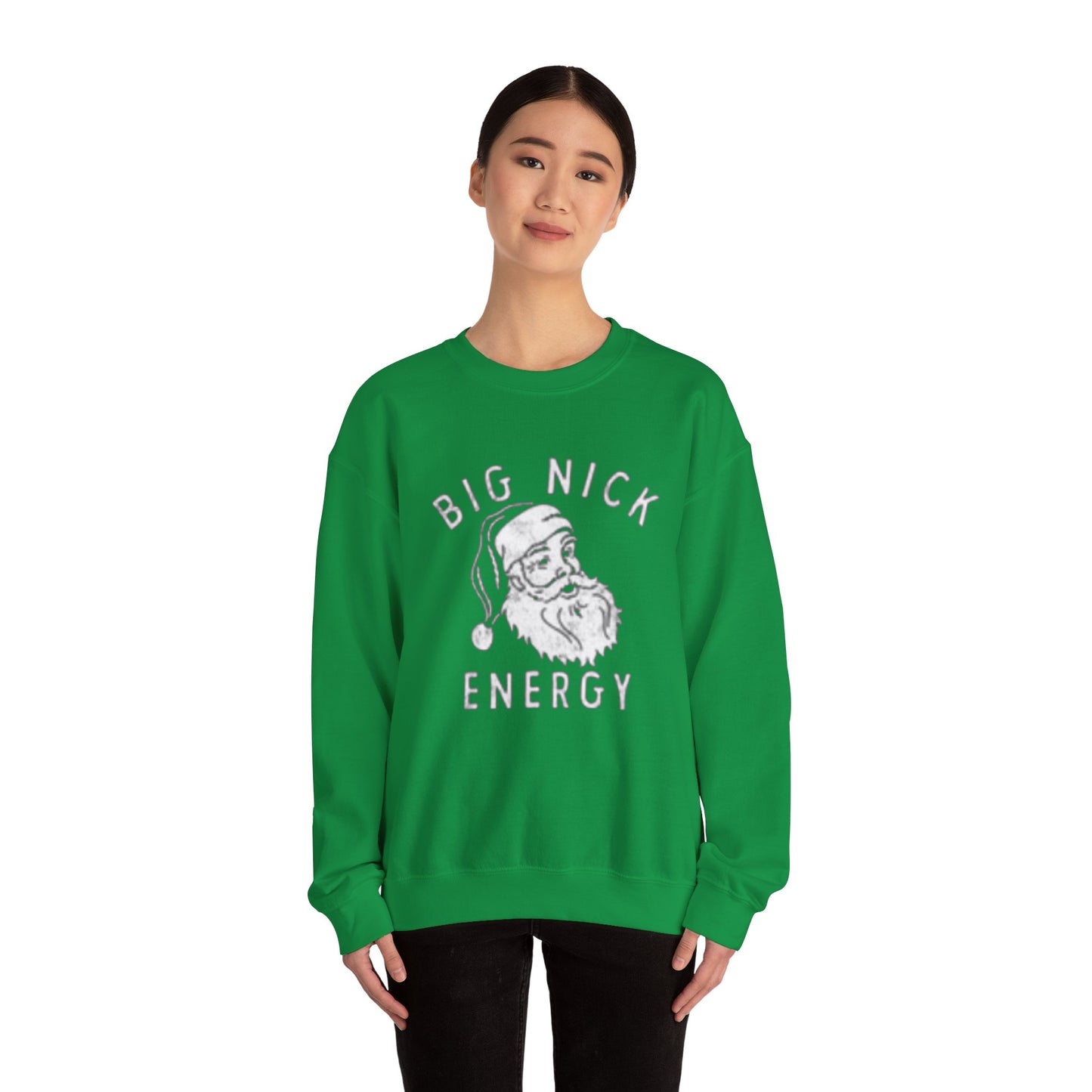 Big nick energy Unisex Crewneck Sweatshirt - 'Most Likely to Call Santa Bruh' Christmas Design