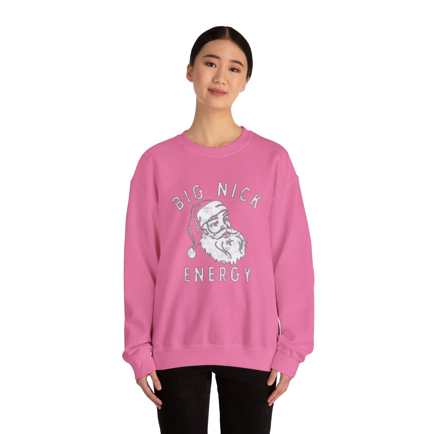 Big nick energy Unisex Crewneck Sweatshirt - 'Most Likely to Call Santa Bruh' Christmas Design