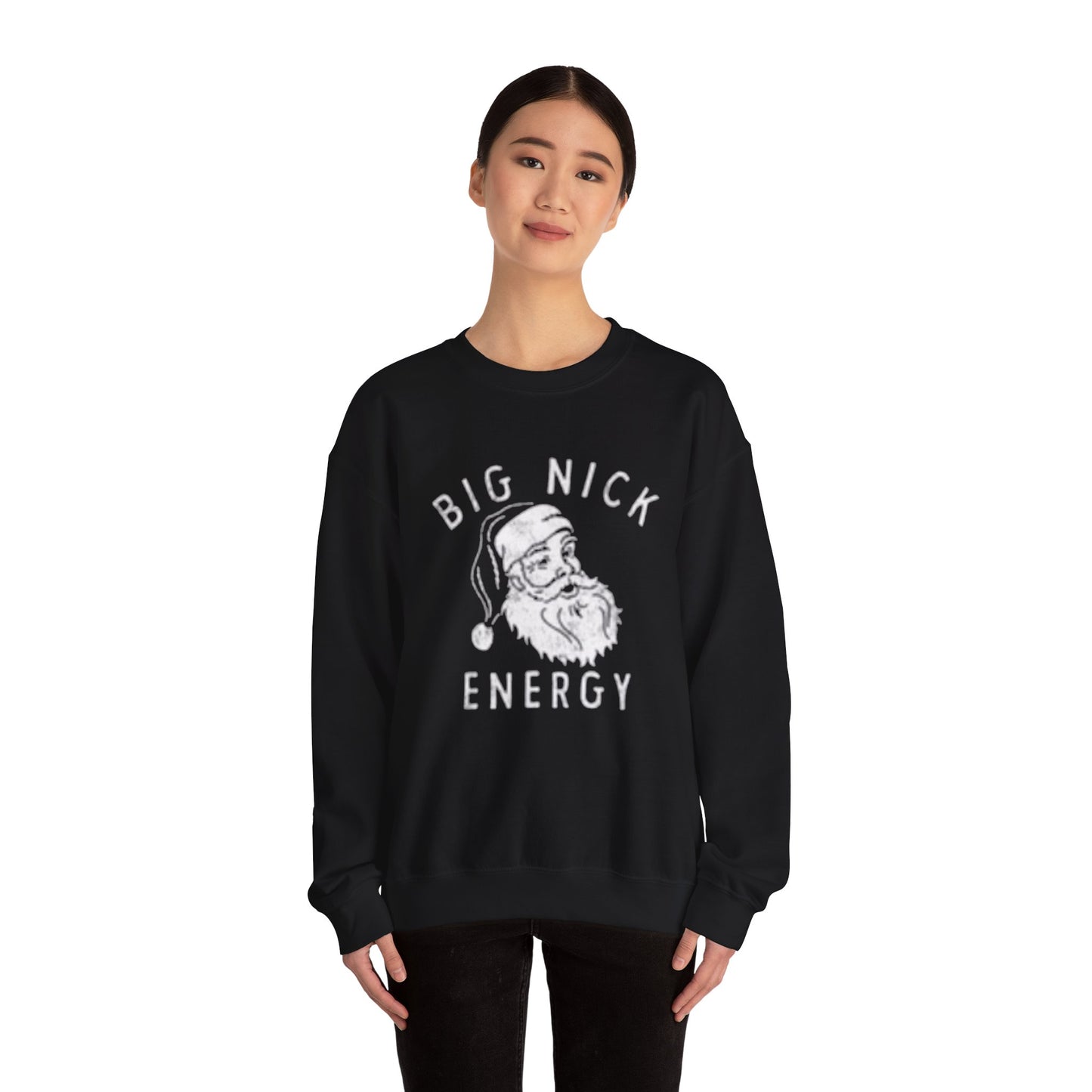 Big nick energy Unisex Crewneck Sweatshirt - 'Most Likely to Call Santa Bruh' Christmas Design