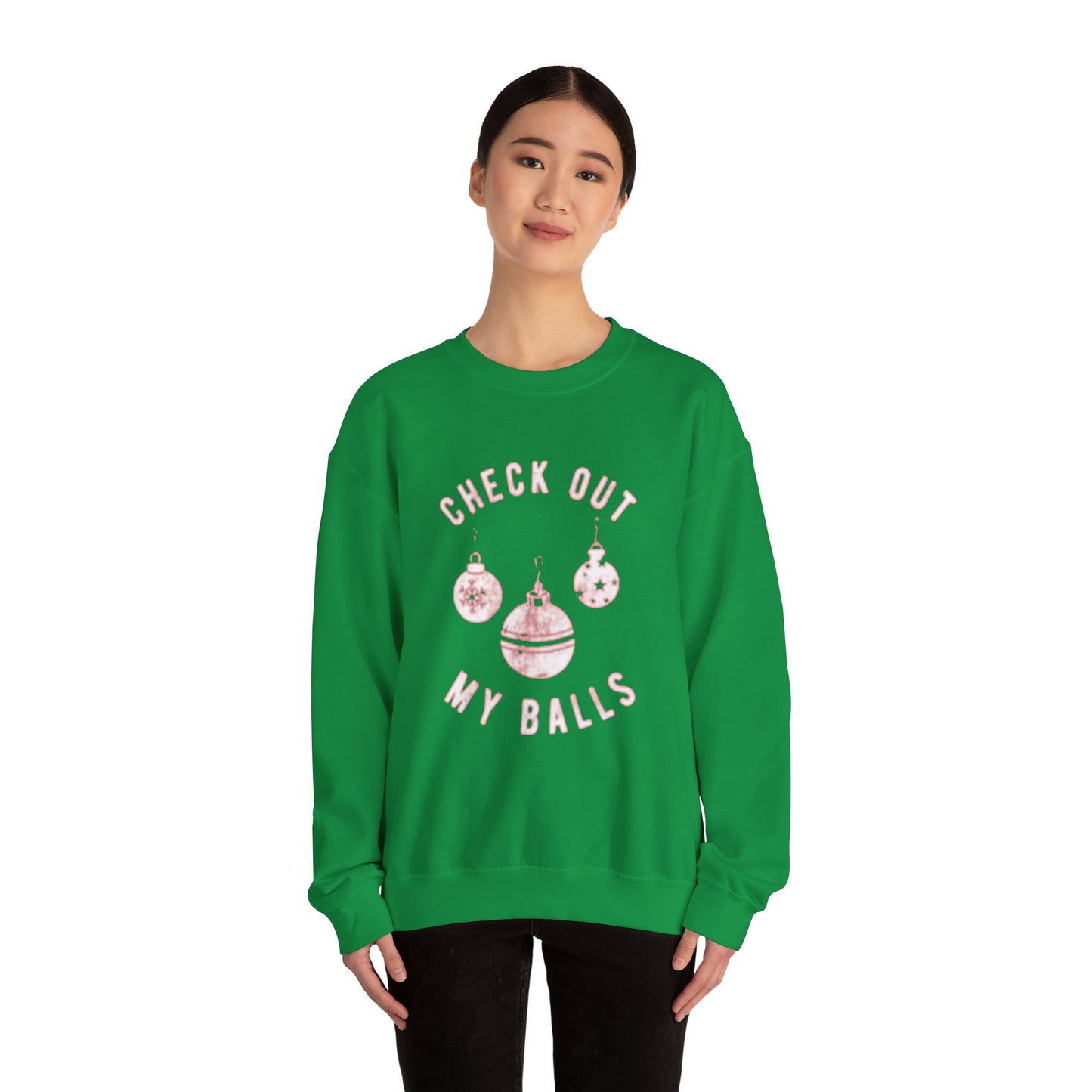 Check out my balls Unisex Crewneck Sweatshirt - 'Most Likely to Call Santa Bruh' Christmas Design