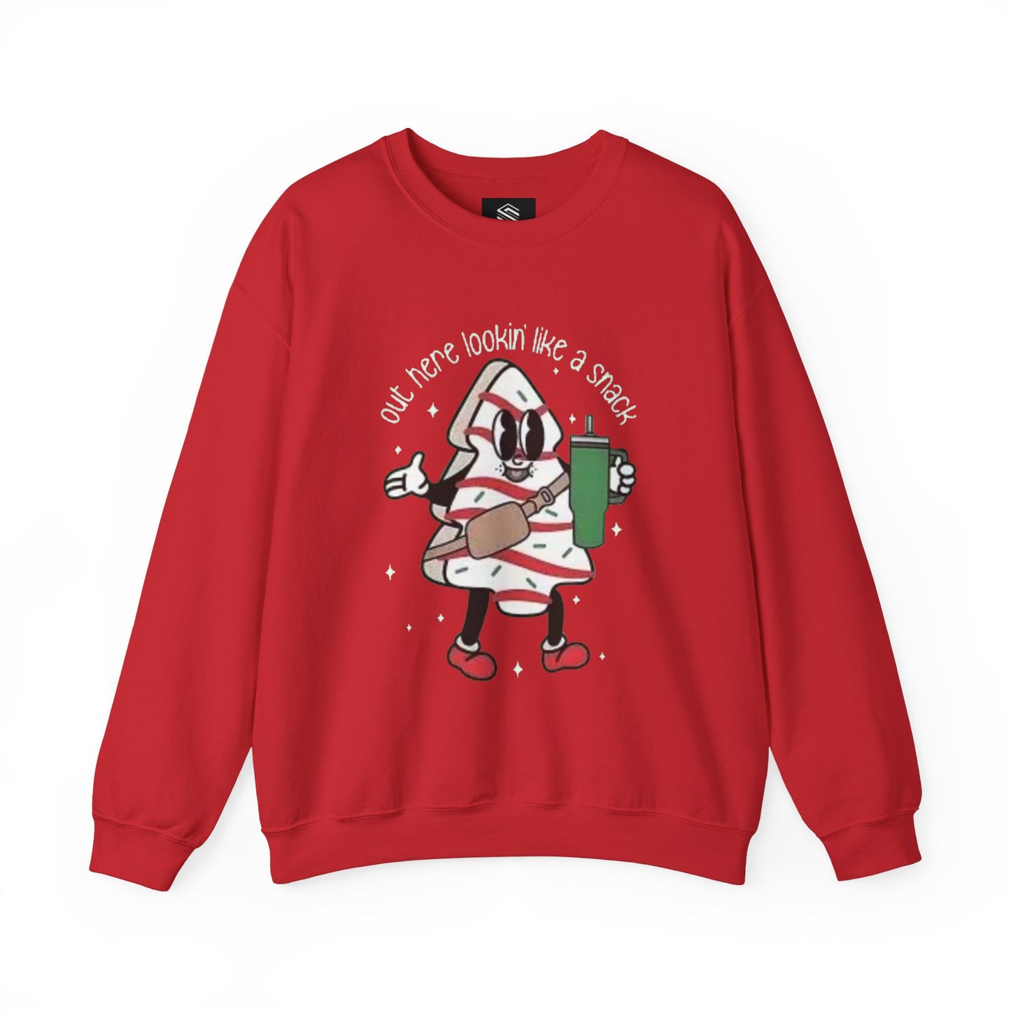 Out here lookin like a snack Unisex Crewneck Sweatshirt - 'Most Likely to Call Santa Bruh' Christmas Design