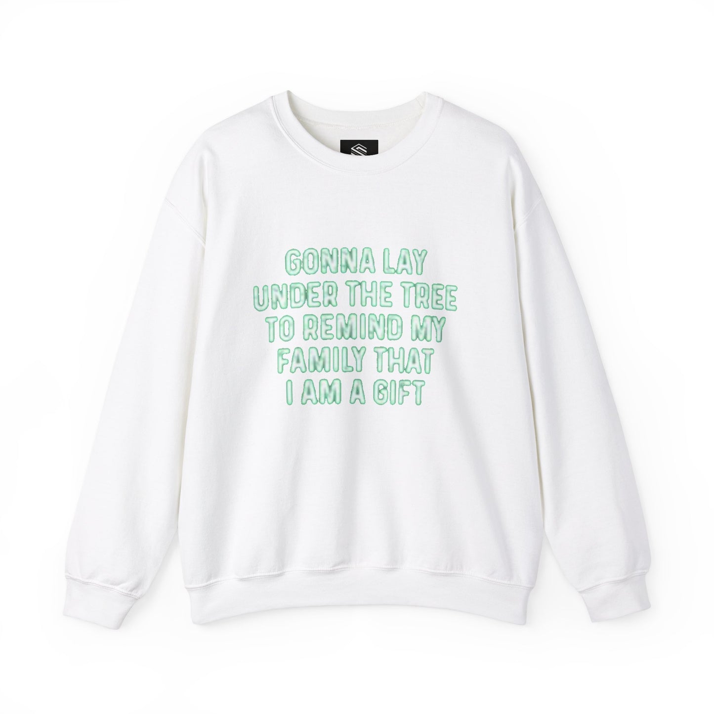 Lay under the tree Unisex Crewneck Sweatshirt - 'Most Likely to Call Santa Bruh' Christmas Design