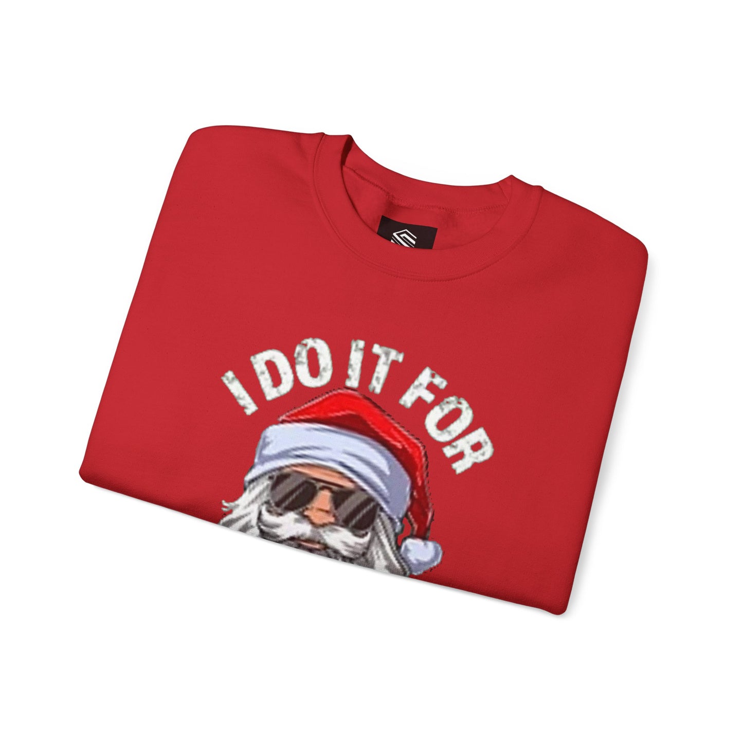 I do it for the hos Unisex Crewneck Sweatshirt - 'Most Likely to Call Santa Bruh' Christmas Design