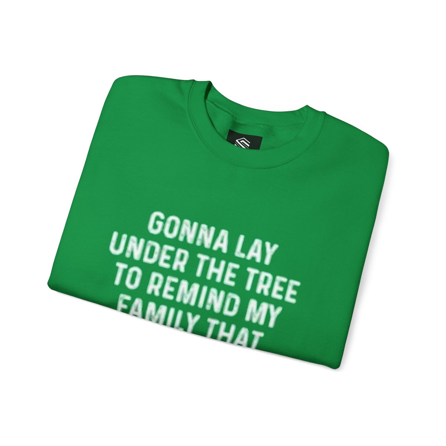 Lay under the tree Unisex Crewneck Sweatshirt - 'Most Likely to Call Santa Bruh' Christmas Design