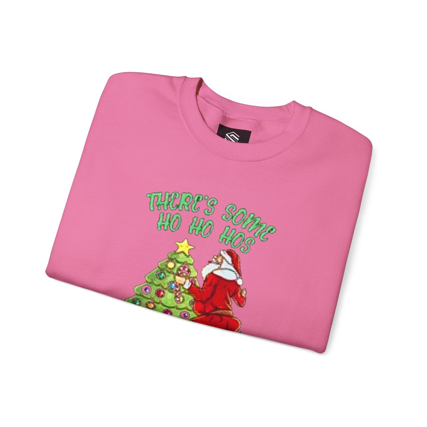 Theres some ho ho hos in this house Unisex Crewneck Sweatshirt - 'Most Likely to Call Santa Bruh' Christmas Design