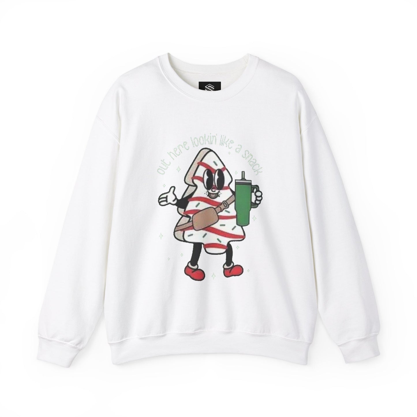 Out here lookin like a snack Unisex Crewneck Sweatshirt - 'Most Likely to Call Santa Bruh' Christmas Design