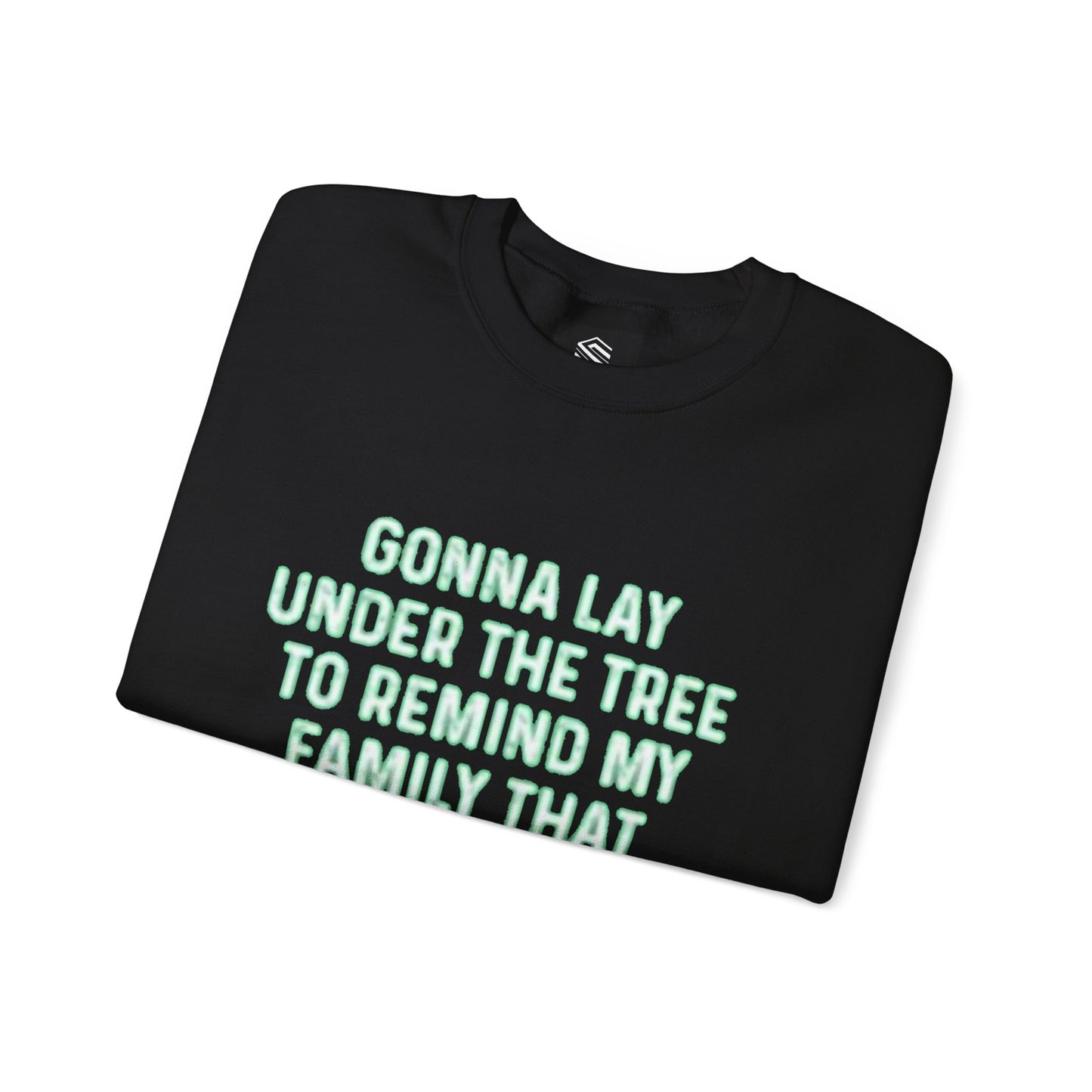 Lay under the tree Unisex Crewneck Sweatshirt - 'Most Likely to Call Santa Bruh' Christmas Design