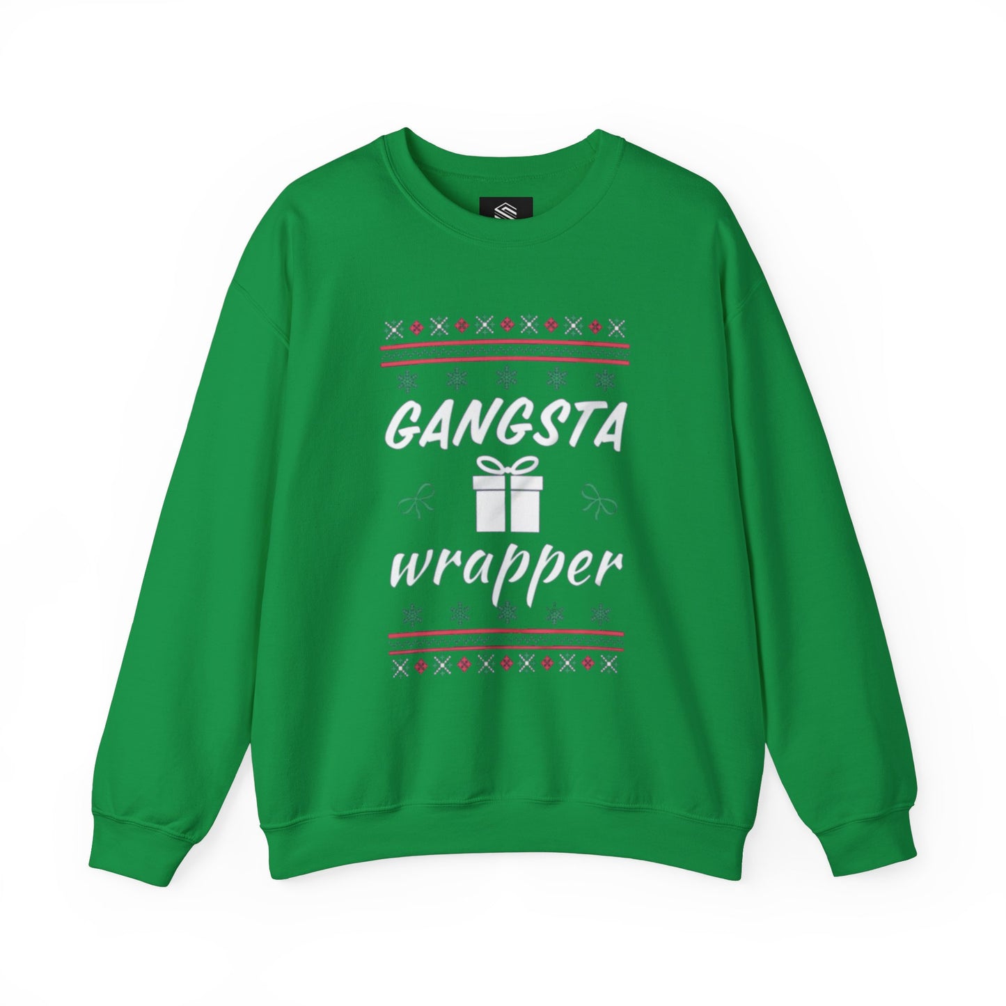 Gangsta wrapper Unisex Crewneck Sweatshirt - 'Most Likely to Call Santa Bruh' Christmas Design