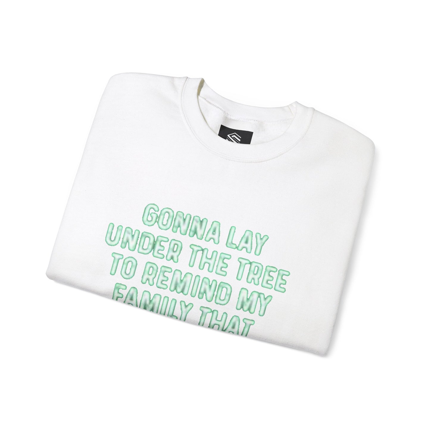 Lay under the tree Unisex Crewneck Sweatshirt - 'Most Likely to Call Santa Bruh' Christmas Design