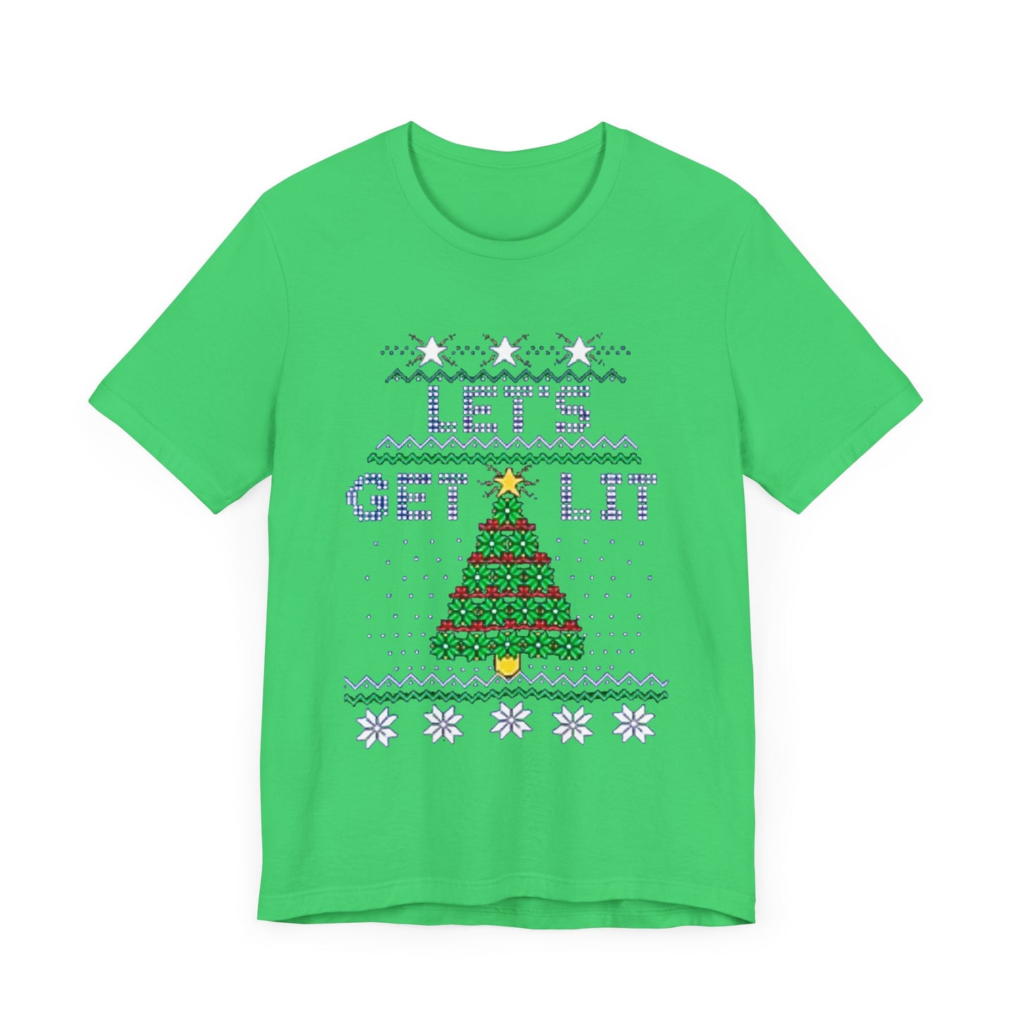 Lets Get Lit Funny Christmas Holiday Shirt