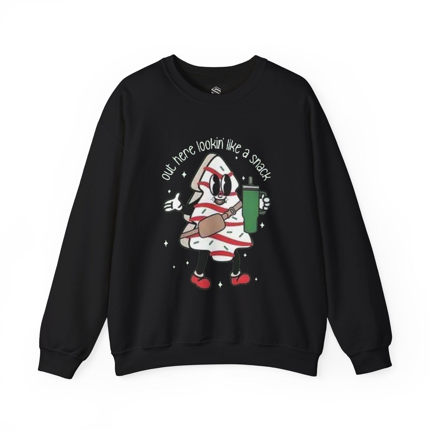 Out here lookin like a snack Unisex Crewneck Sweatshirt - 'Most Likely to Call Santa Bruh' Christmas Design