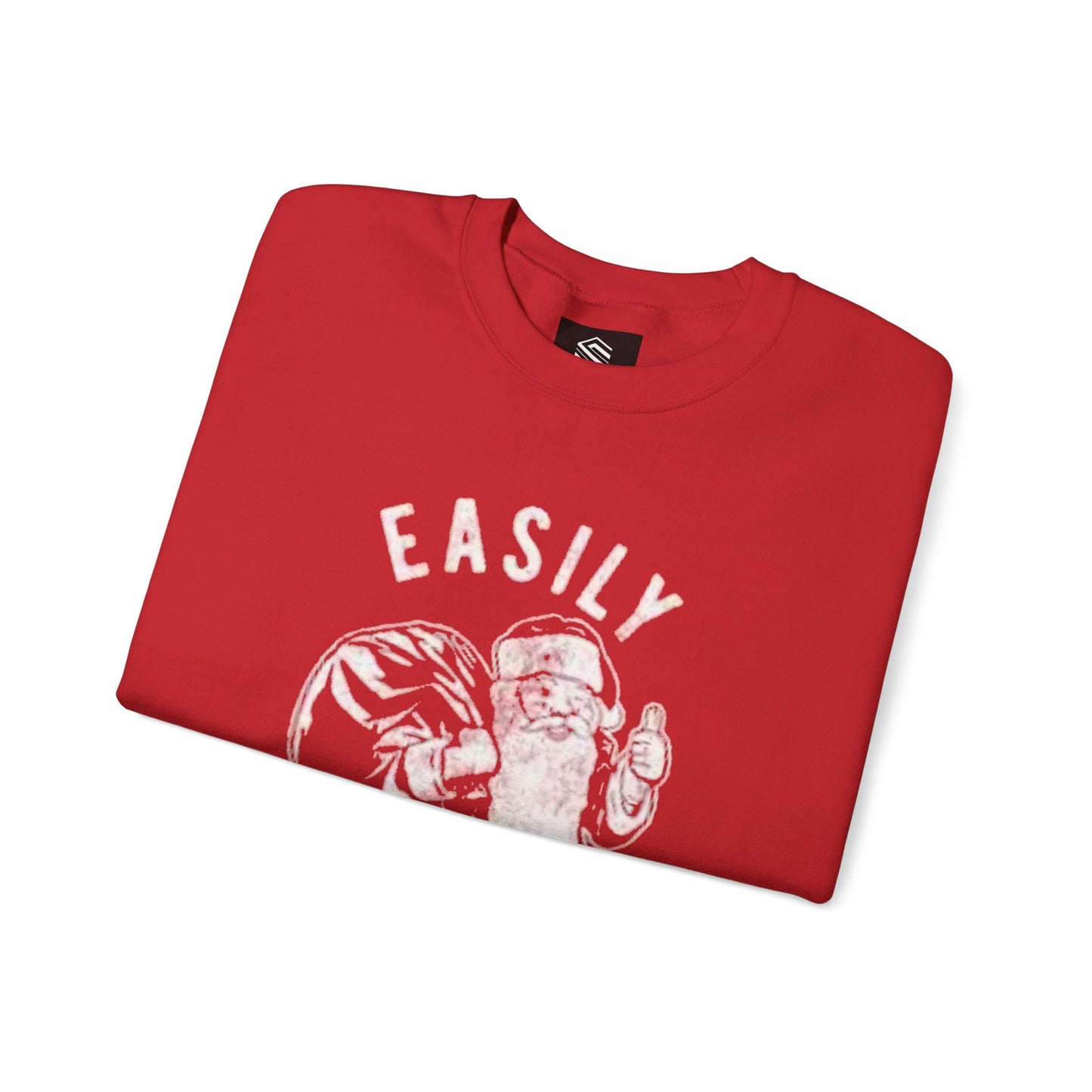 Easily distracted by hos Unisex Crewneck Sweatshirt - 'Most Likely to Call Santa Bruh' Christmas Design