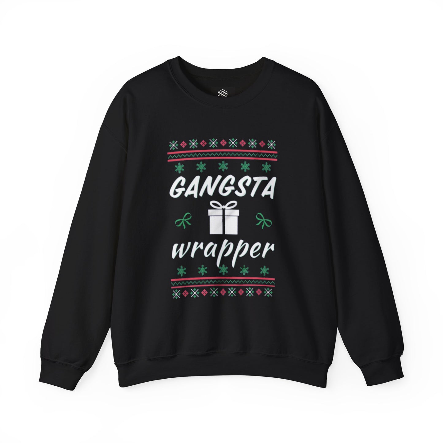 Gangsta wrapper Unisex Crewneck Sweatshirt - 'Most Likely to Call Santa Bruh' Christmas Design