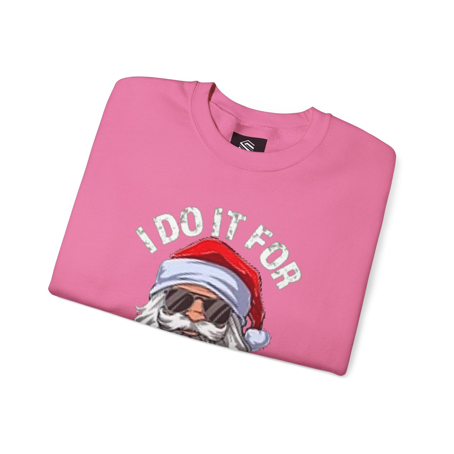 I do it for the hos Unisex Crewneck Sweatshirt - 'Most Likely to Call Santa Bruh' Christmas Design