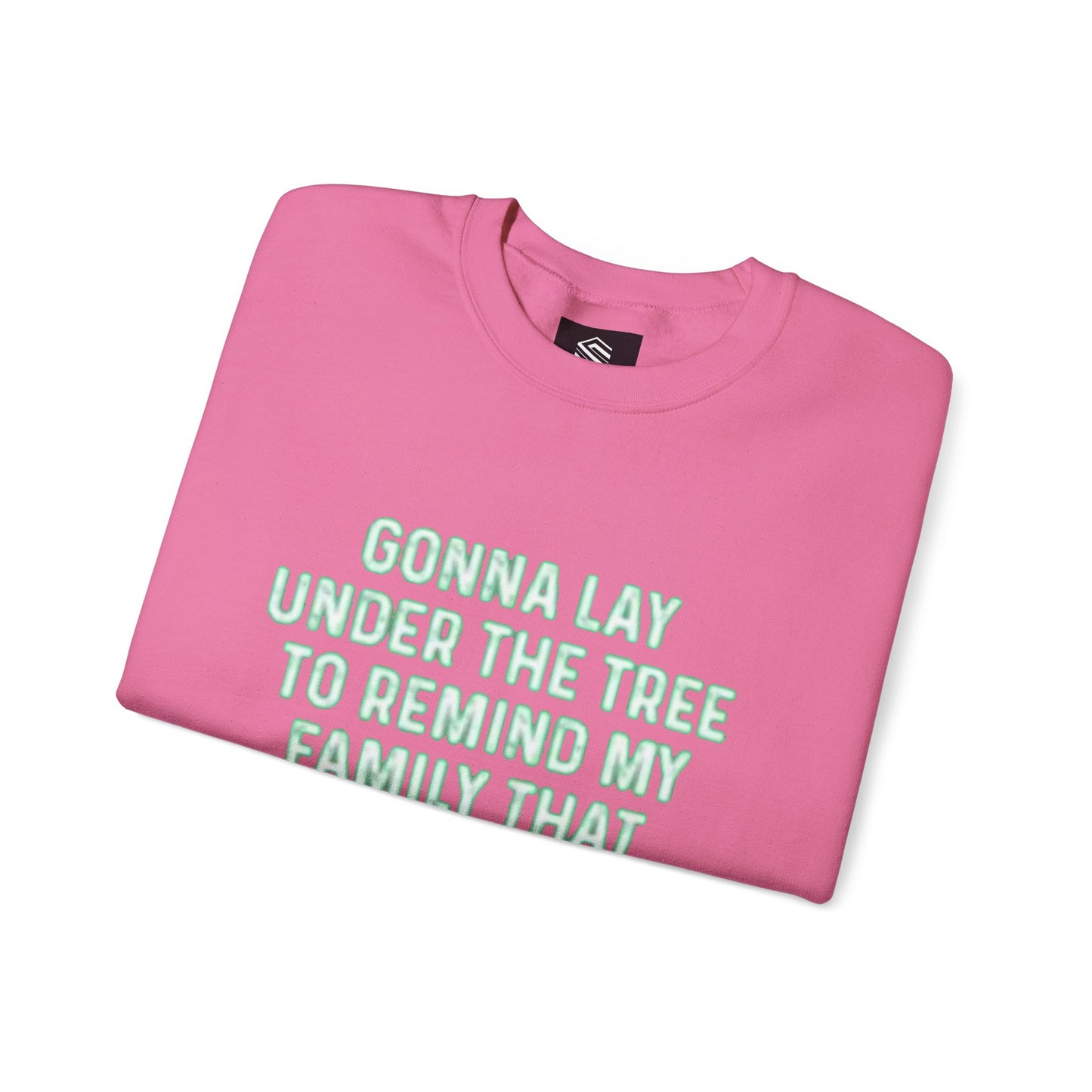 Lay under the tree Unisex Crewneck Sweatshirt - 'Most Likely to Call Santa Bruh' Christmas Design