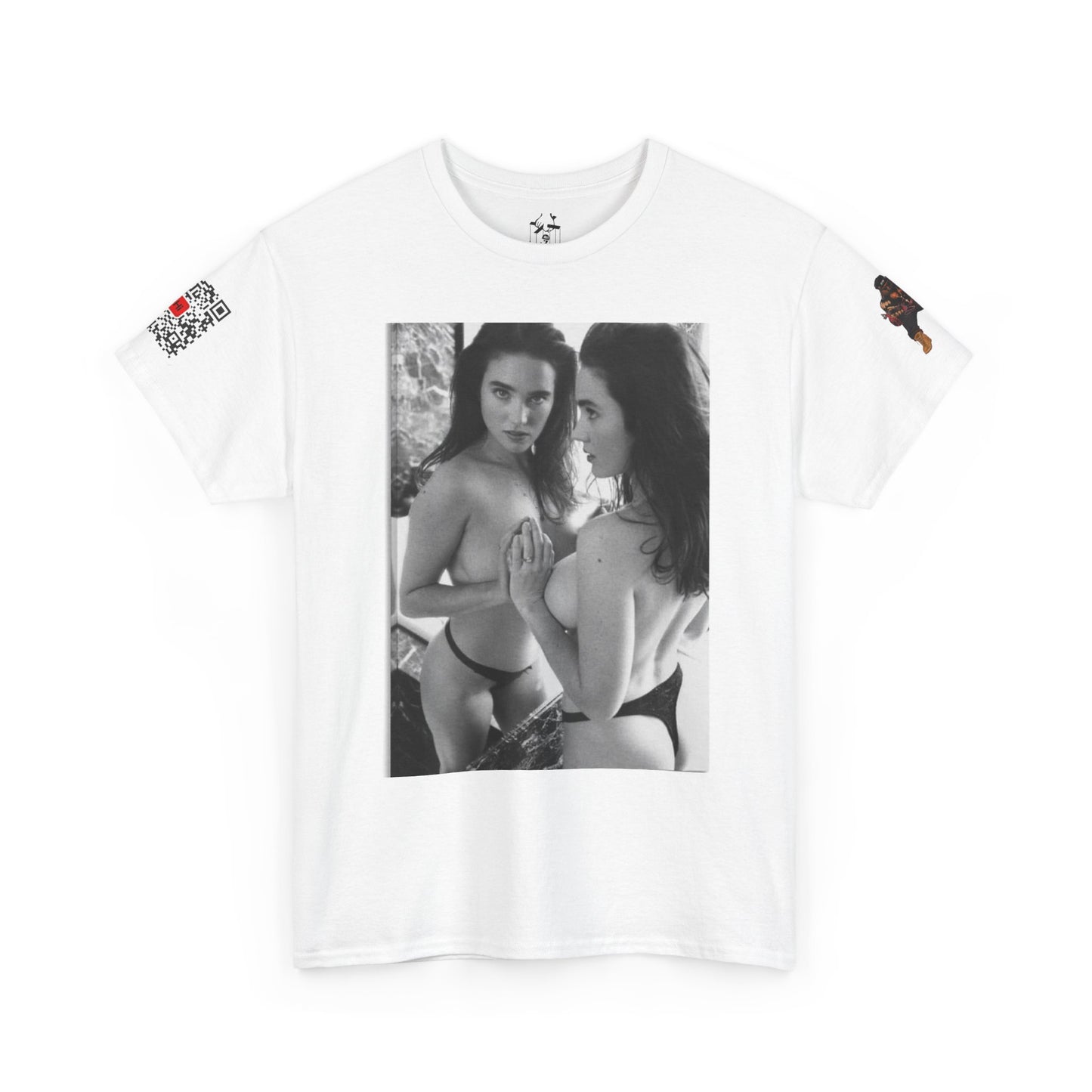 Jennifer Connolly Mirror 90s Retro Black & White Tee
